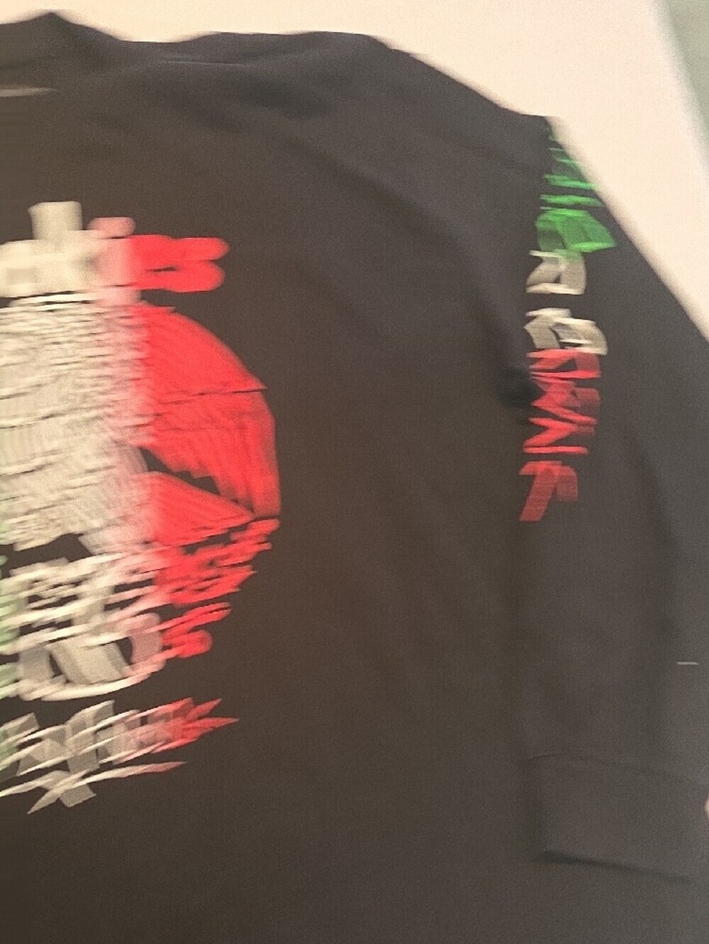 Cookies Black Long Sleeve Graphic Tee - Tricolor Eagle Design - Picture 6 of 11